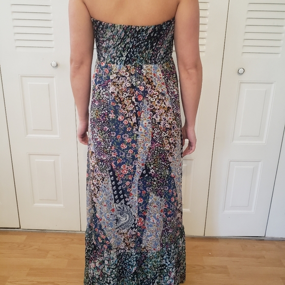 Strapless Floral Maxi Dress - Picture 4 of 4